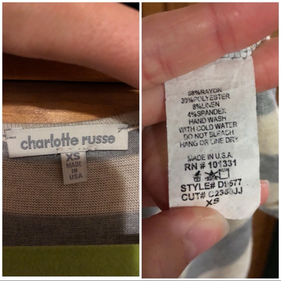 [Charlotte Russe] 3/4 length sleeve striped dress - Picture 8 of 8